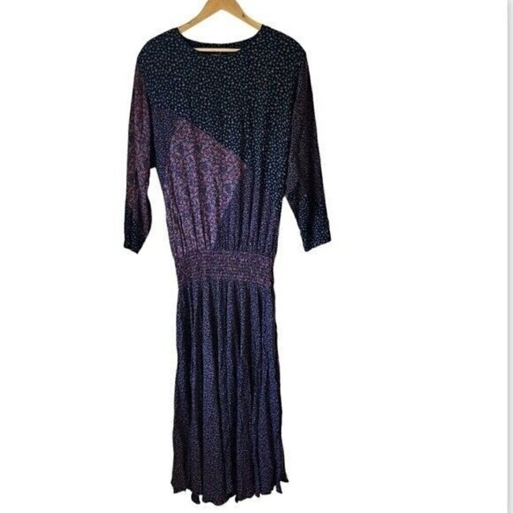 Carole Little 1980s Vintage Maxi Dresses Floral Cottagecore Size Large
